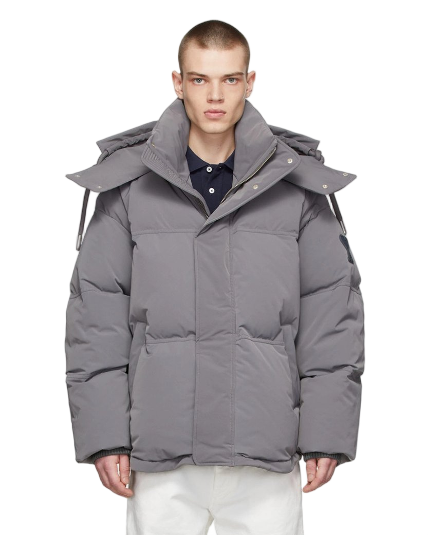 AMI Paris Ami de Coeur-Patch Padded Jacket Grey