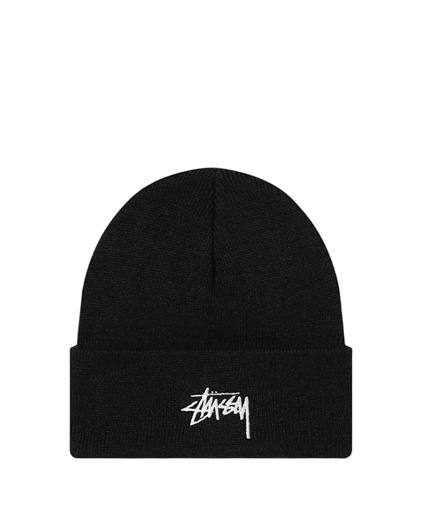 STUSSY STOCK CUFF BEANIE BLACK