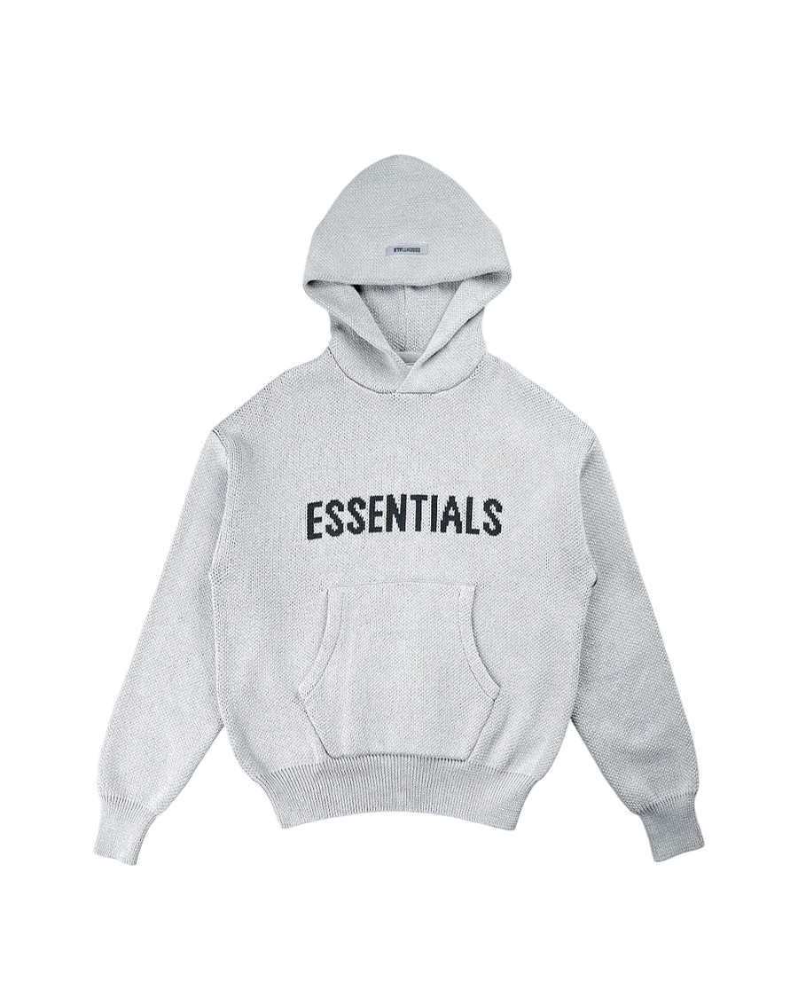 Fear Of God Essentials Knit Hoodie Dark Grey