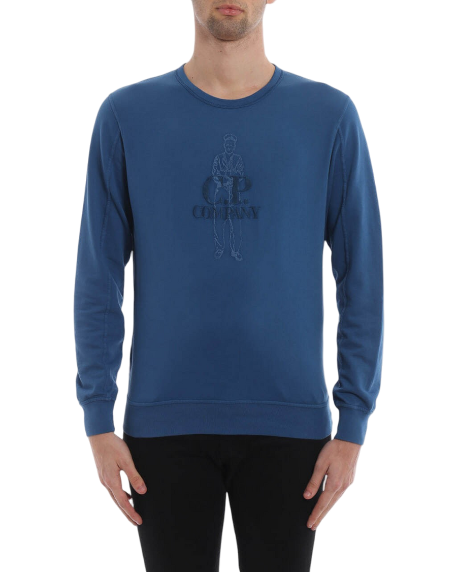 C.P. Company Embroidery Sweatshirt Blue