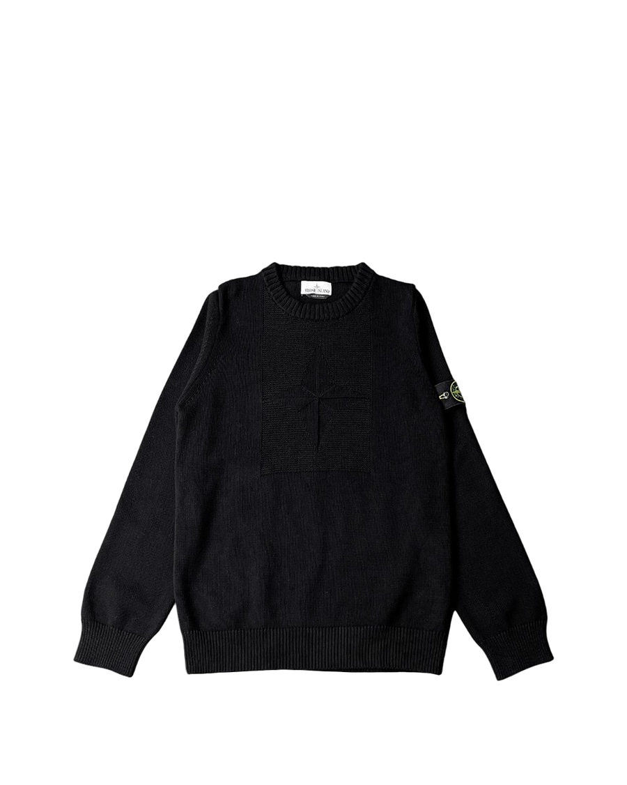 503A7 Comfort Wool-Cotton Sweater Black SI0156-BK