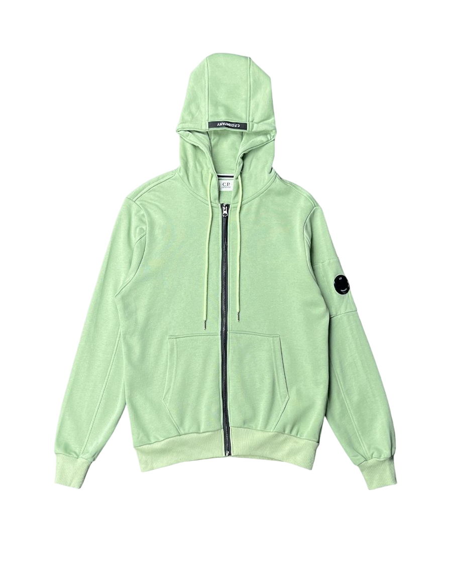 C.P. Company Fleece Zipper Hoodie Light Green
