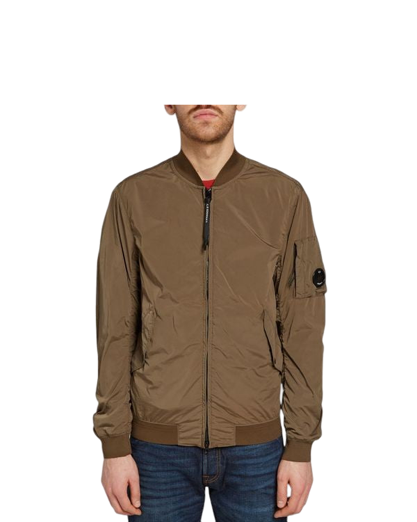 C.P. Company Nycra Arm Lens Bomber Jacket Brown