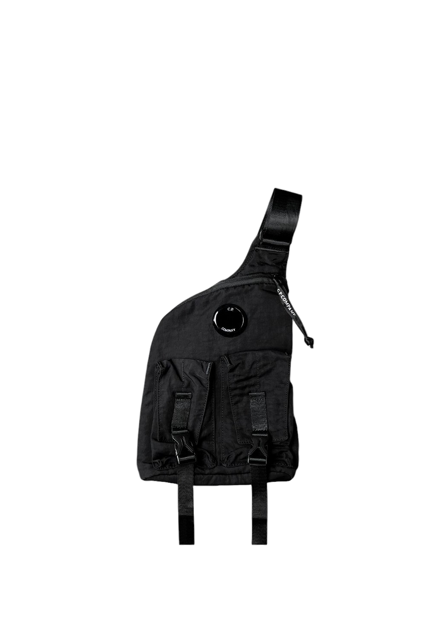 C.P. Company Black Nylon Crossbody Backpack Black