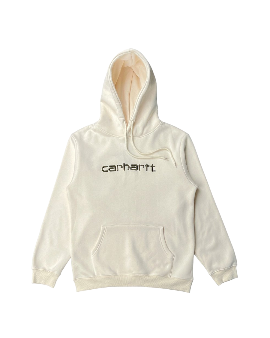 Carhartt WIP Logo Hoodie Cream