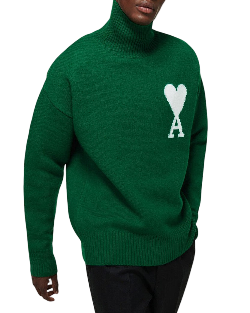 AMI Paris Ami de Coeur jumper Green