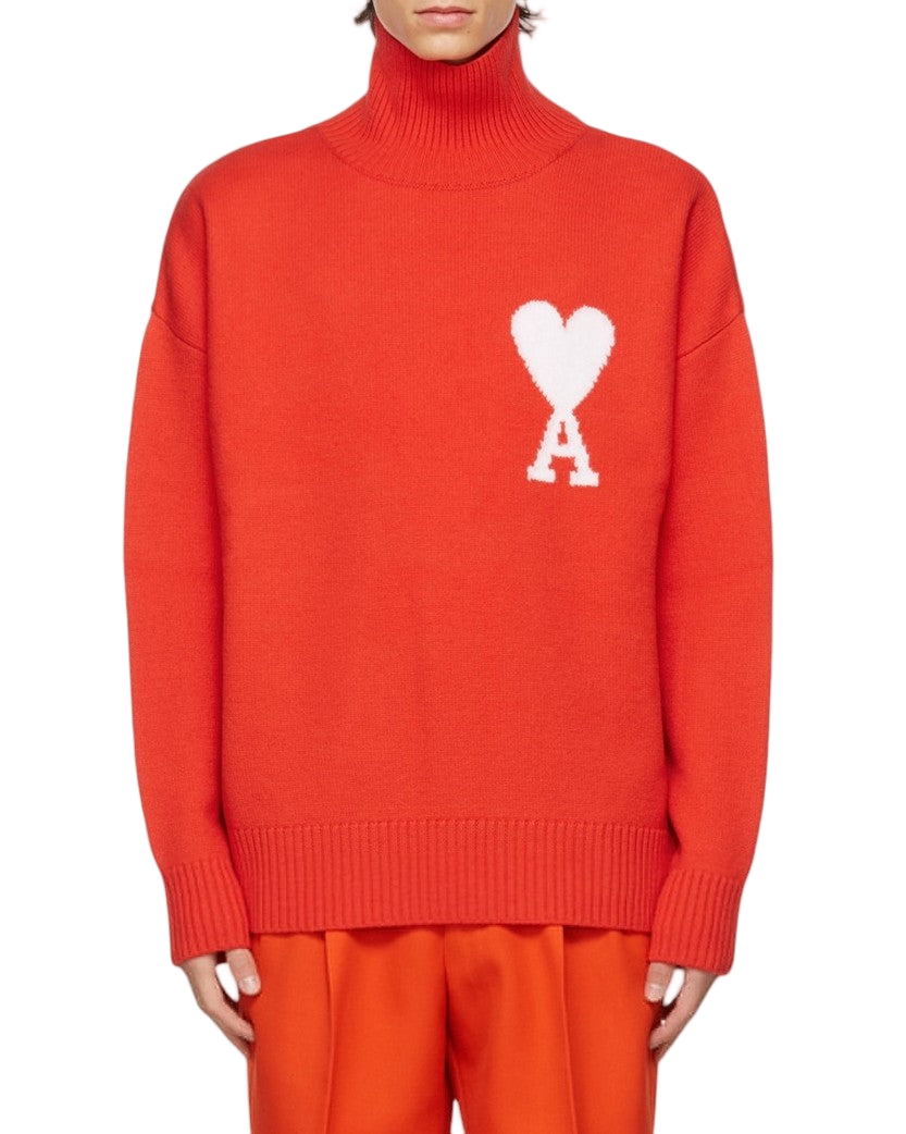 AMI Paris Ami de Coeur jumper Red