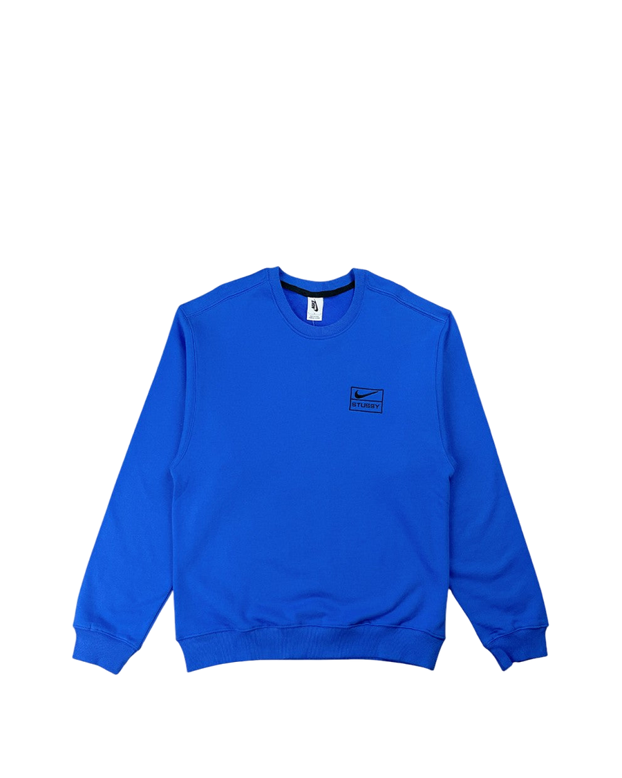 NIKE X STUSSY Acid Wash Crew Sweat Blue