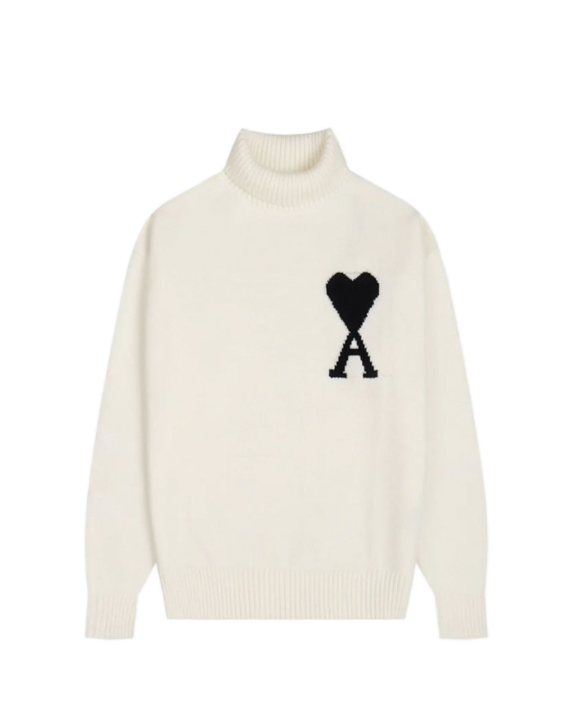 AMI Paris Ami de Coeur jumper White Black Heart