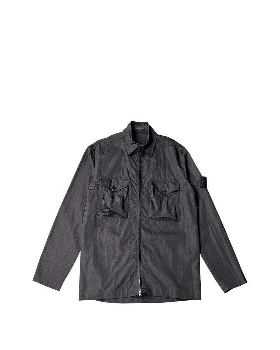 103F2 Ghost Piece Cotton Overshirt Black SI0103-BK