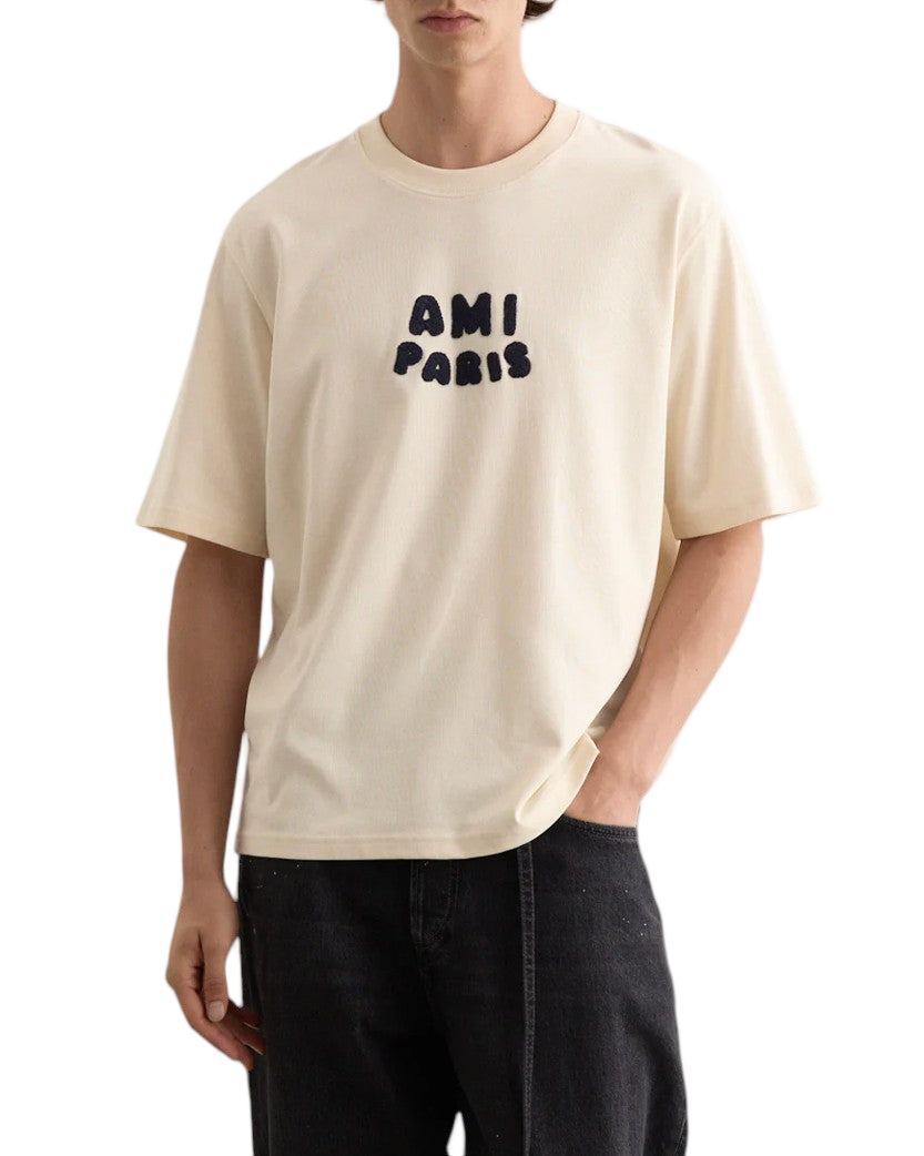 AMI Paris Patch T-Shirt White Cream