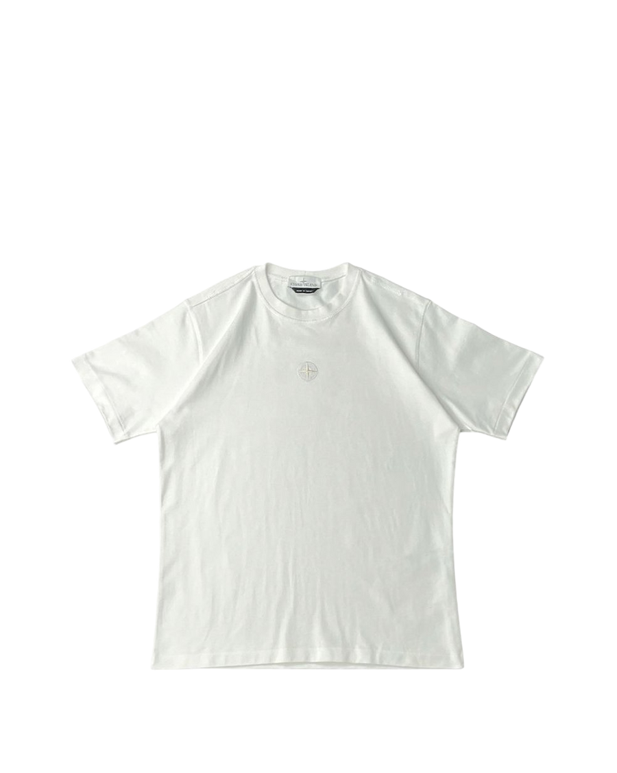 61350 Heavy Center Logo T-Shirt White SI0129-WT