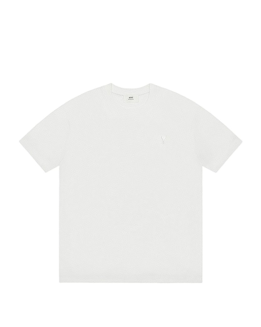 AMI Paris Ami De Coeur Tonal Small Heart T-Shirt White