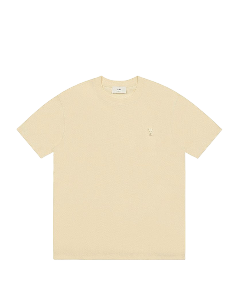 AMI Paris Ami De Coeur Tonal Small Heart T-Shirt Yellow