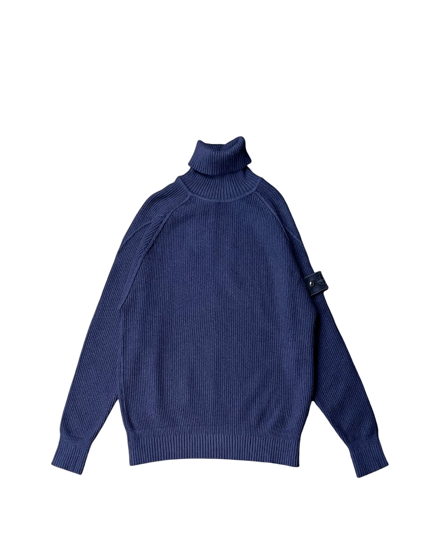 Ghost Piece Wool Roll-Neck Jumper Blue SI0157-BL