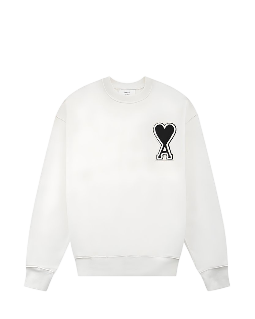 AMI Paris oversize Ami de Coeur patch sweatshirt White/Black