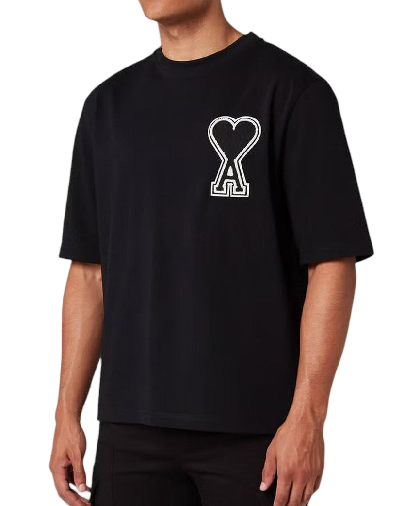 AMI Paris Exclusive Ami De Coeur T-Shirt Black