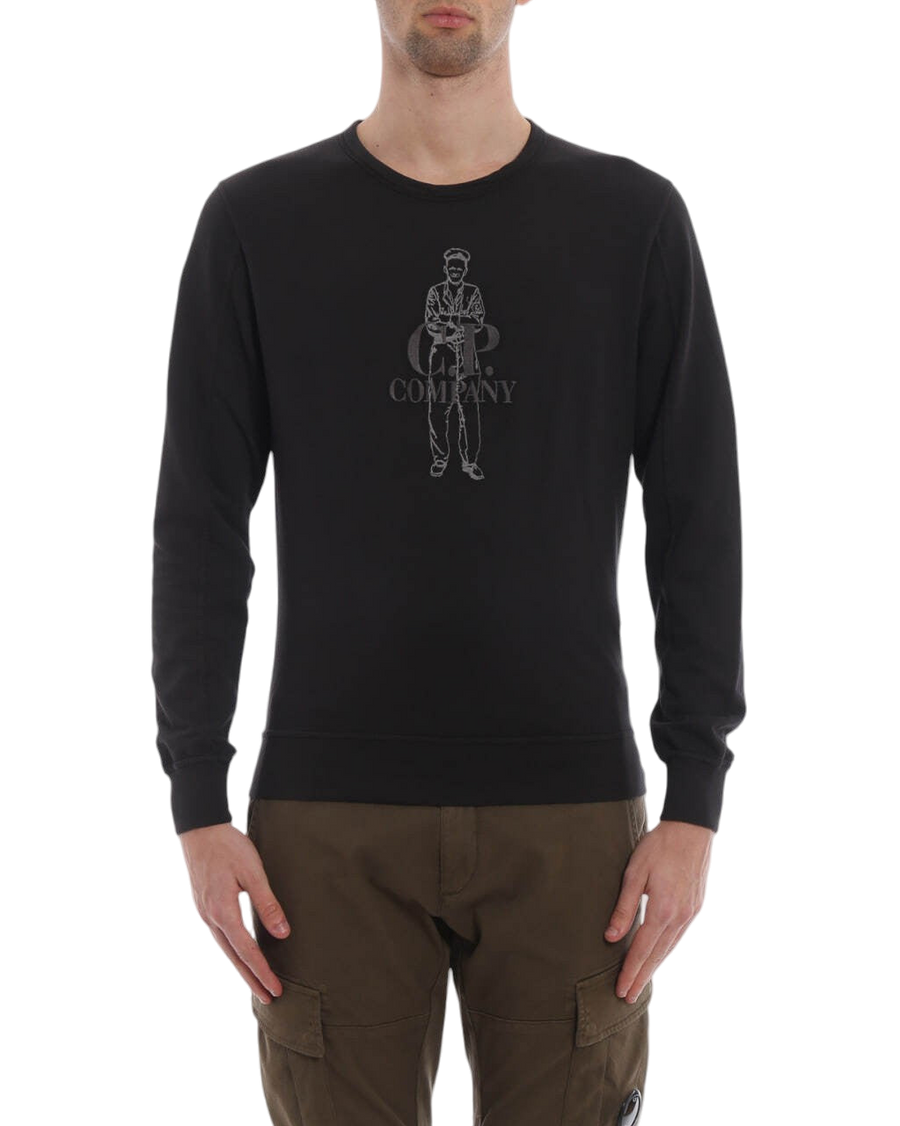 C.P. Company Embroidery Sweatshirt Black