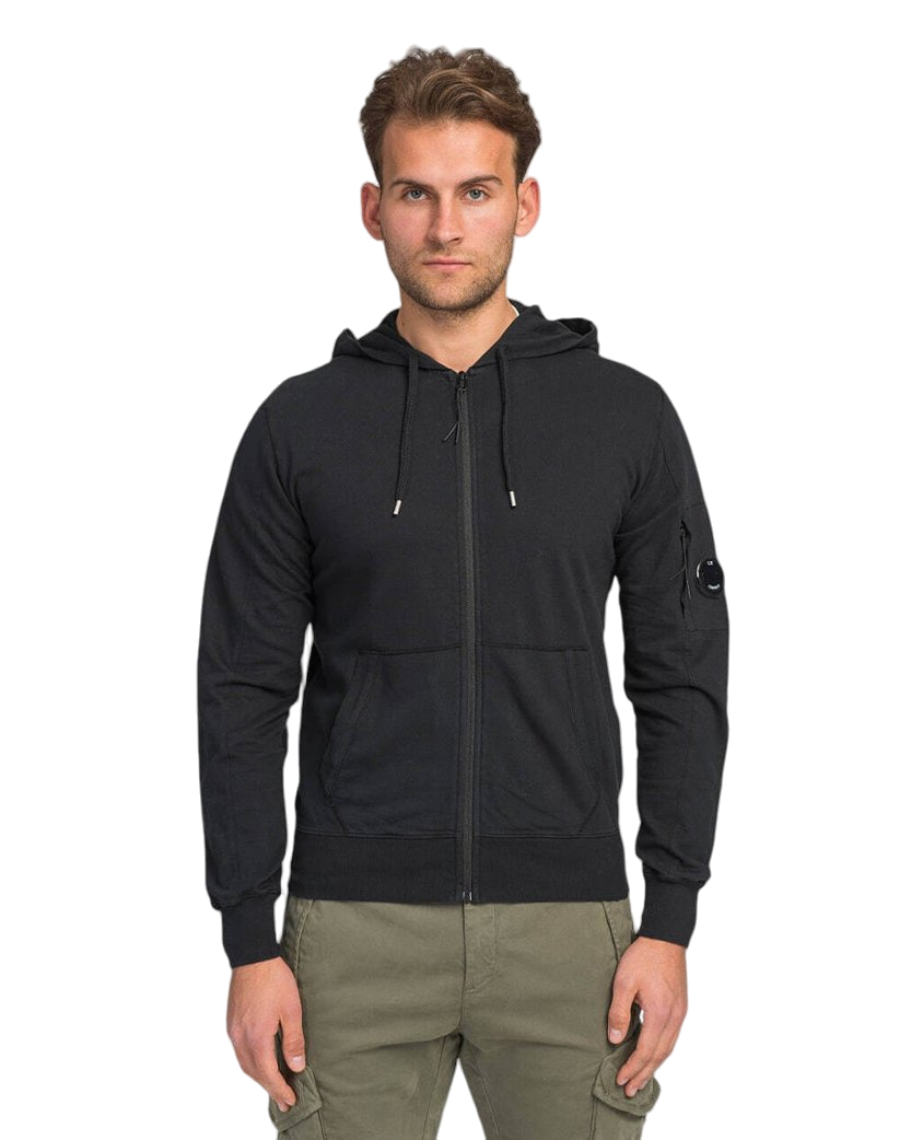 C.P. Company Fleece Zipper Hoodie Black