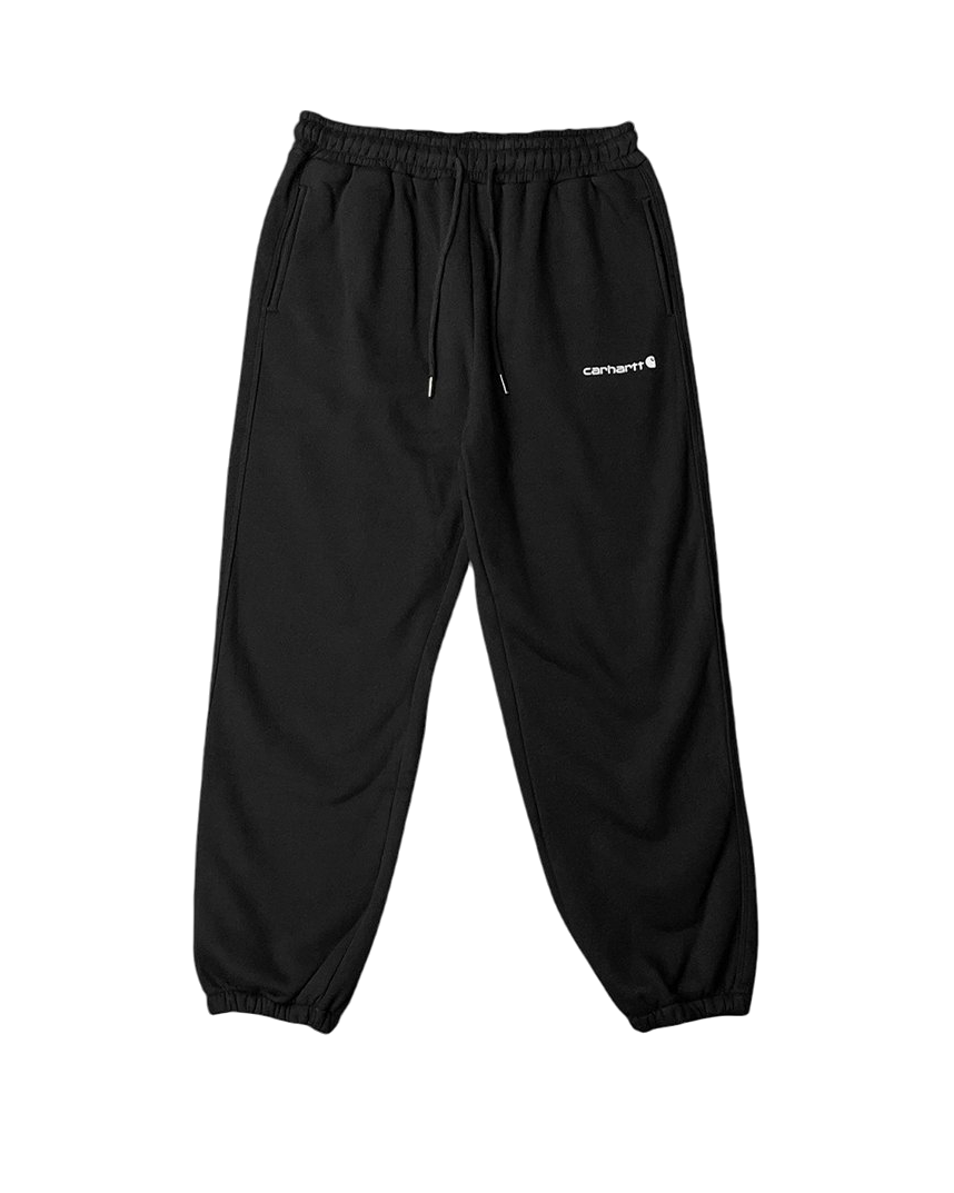 Carhartt WIP Fleece Sweatpants With Small Logo Black