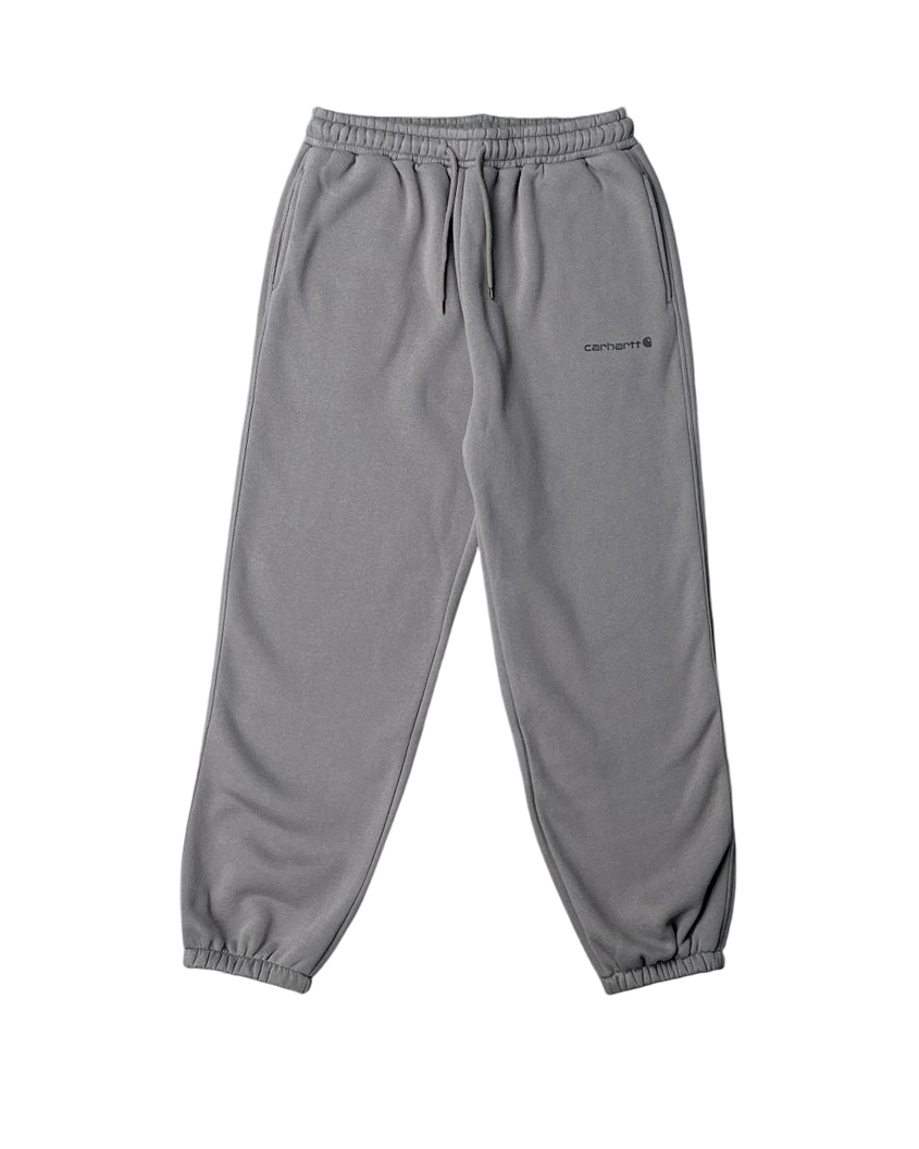 Carhartt WIP Fleece Sweatpants With Small Logo Dark Gray