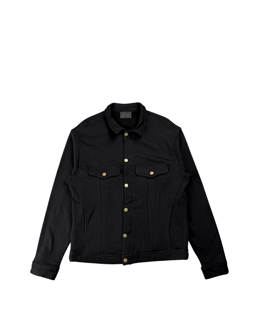 Fear Of God Fleece Trucker Jacket Black