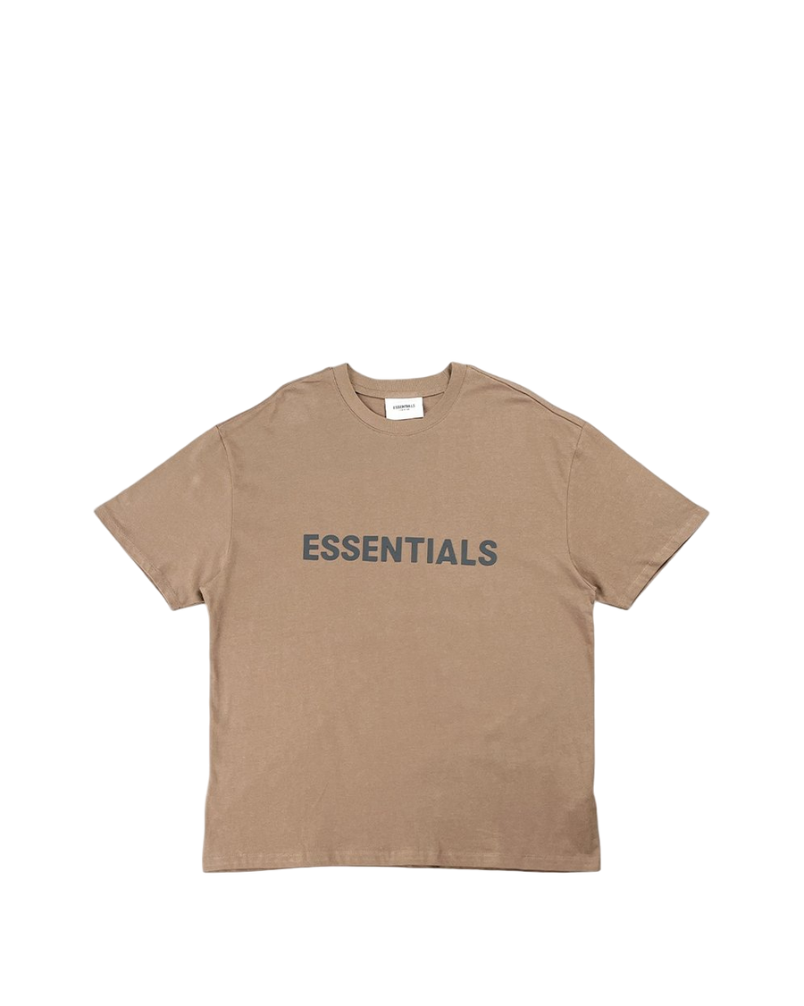 Fear Of God Essentials Front Logo T-Shirt Brown