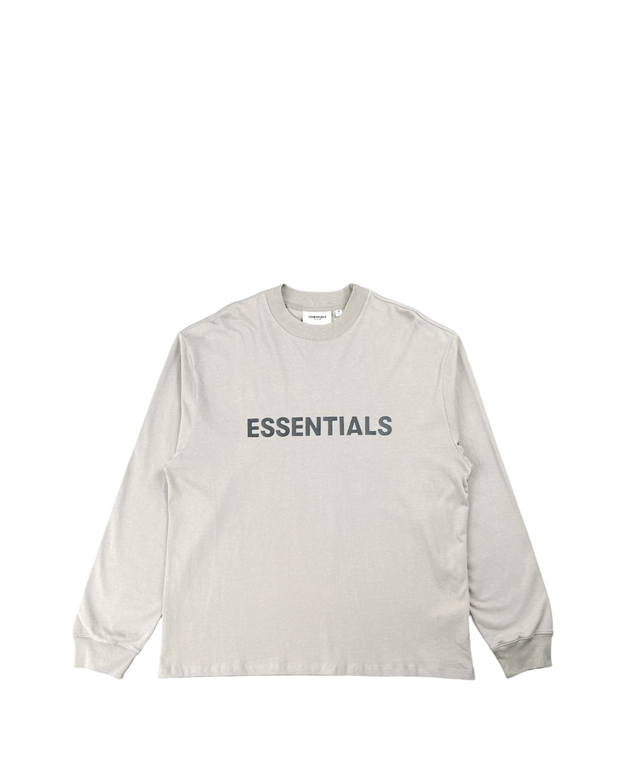 Fear Of God Essentials Front Logo long sleeve Grey