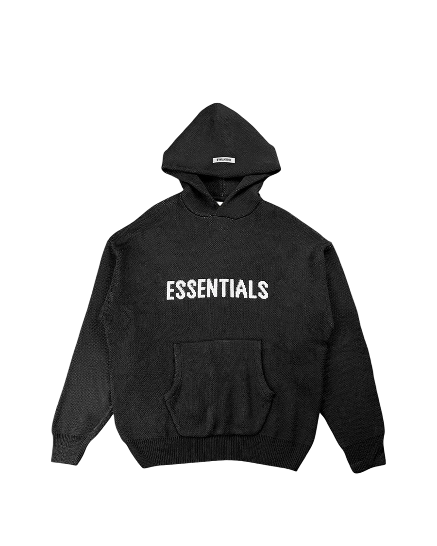 Fear Of God Essentials Knit Hoodie Black