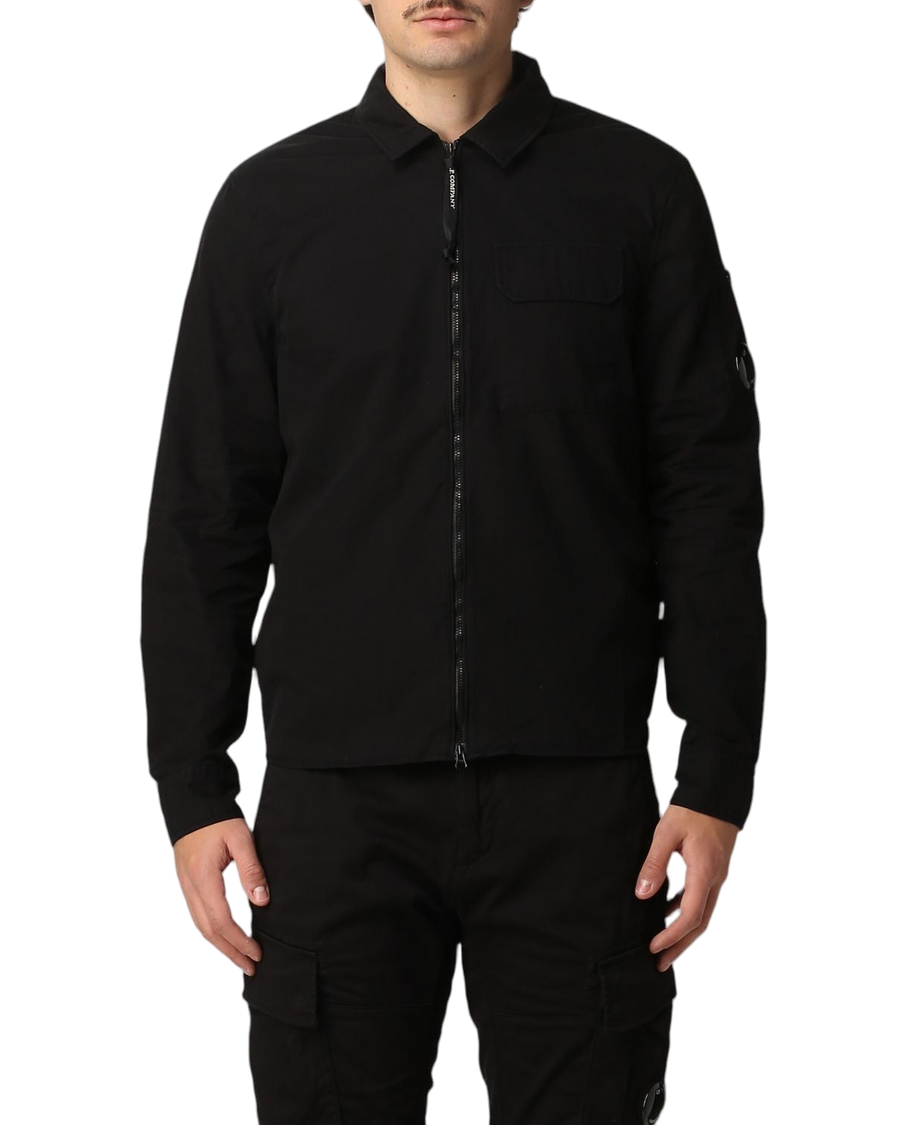 C.P. Company Logo-Appliqued Cotton-Gabardine Jacket Black