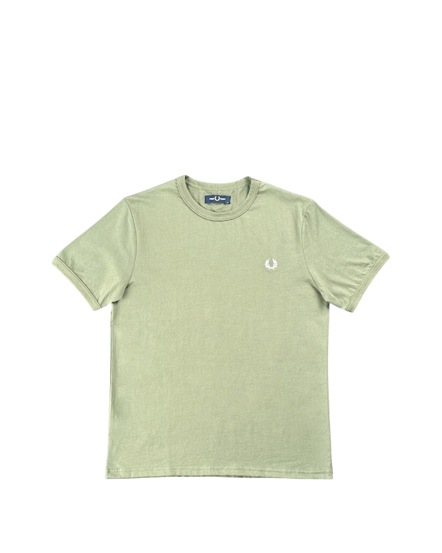 FRED PERRY Ringer T-Shirt Dusty Olive
