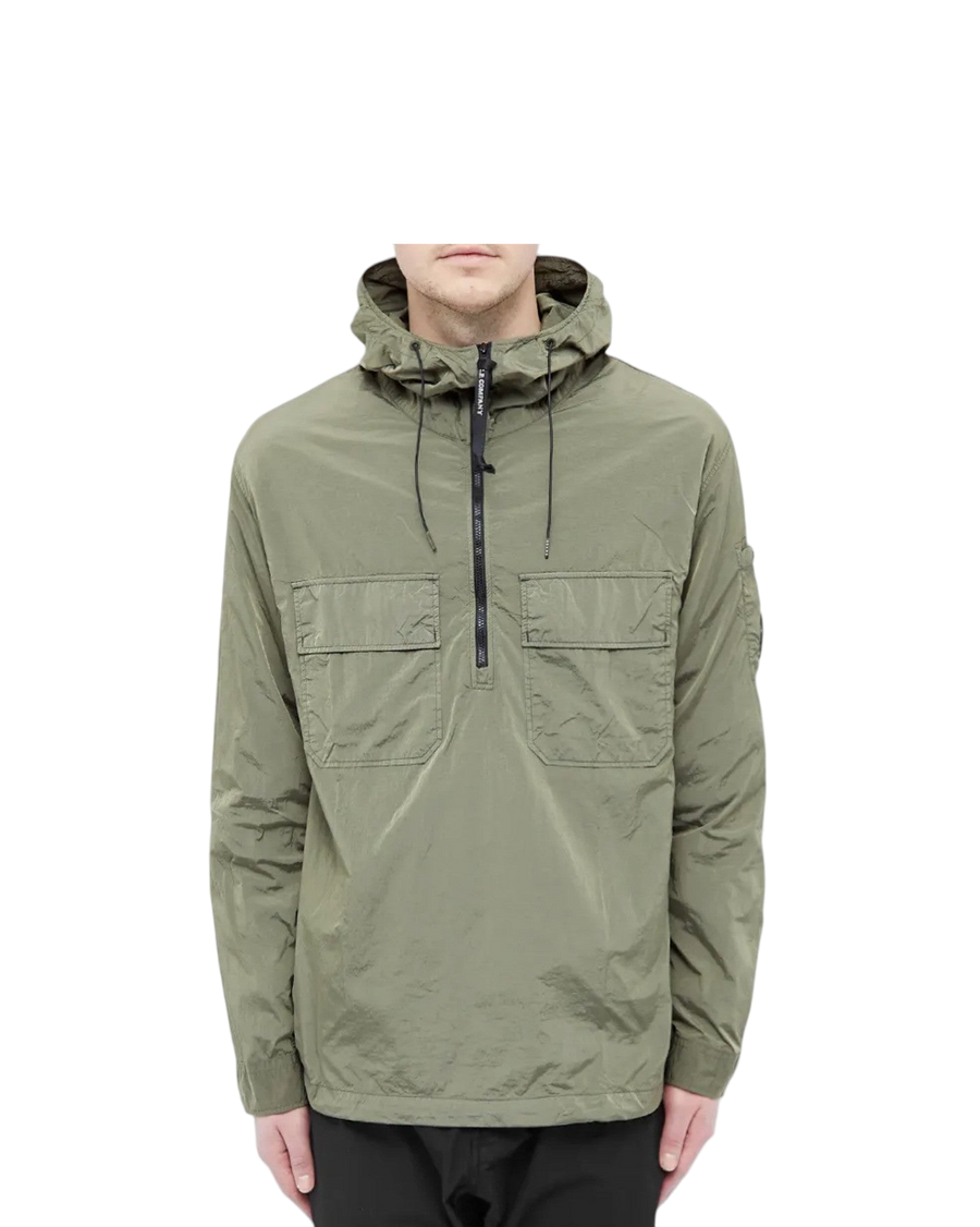 C.P. Company Nylon Arm Lens Hooded Overshirt Burnt Olive