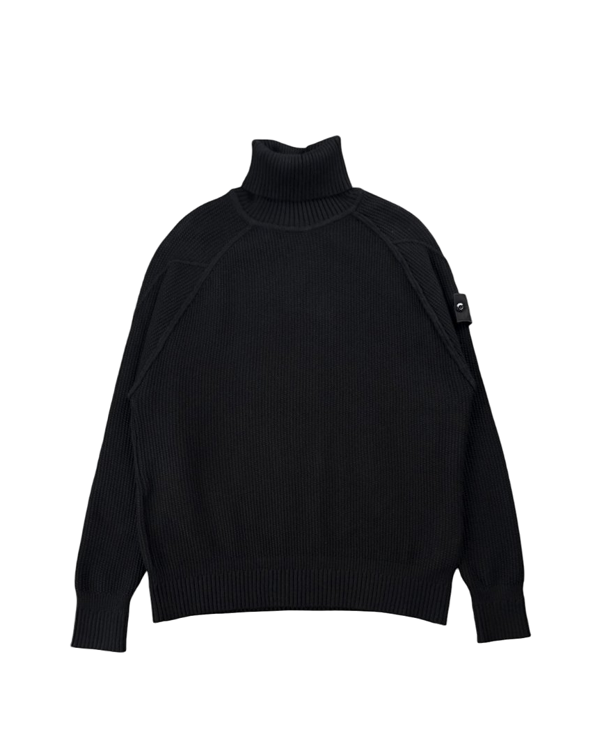 Ghost Piece Wool Roll-Neck Jumper Black SI0157-BK