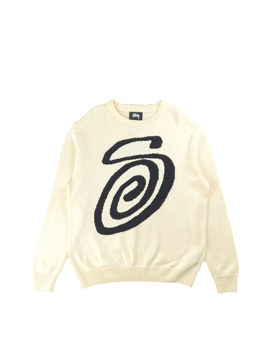 STUSSY Curly S Sweater White