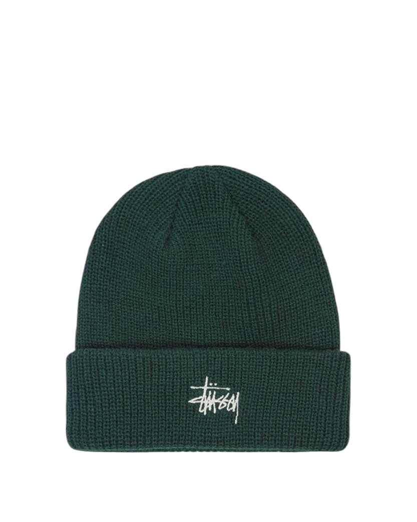 STUSSY Basic Cuff Beanie Dark Green