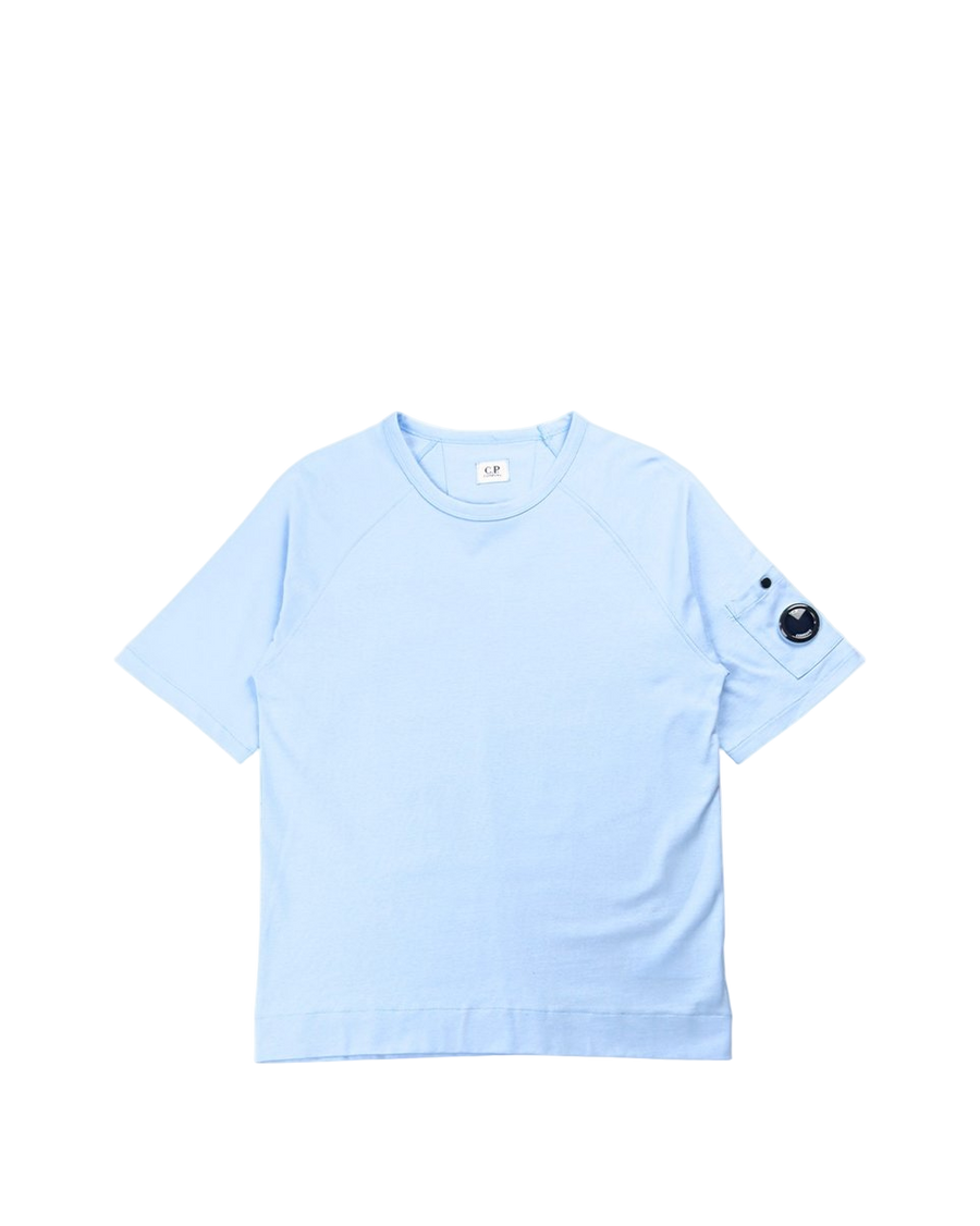 C.P. COMPANY Arm Lens Raglan T-Shirt Light Blue