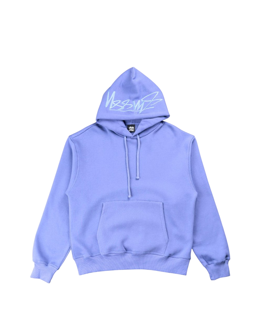 STUSSY Back Hood App Hoodie Storm Blue