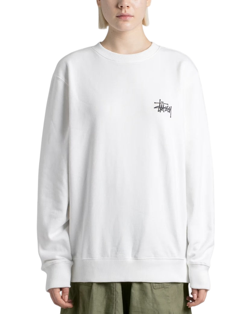 STUSSY Basic Crew Sweat White