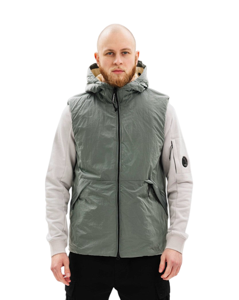 C.P. Company Goggle Padded Gilet Green