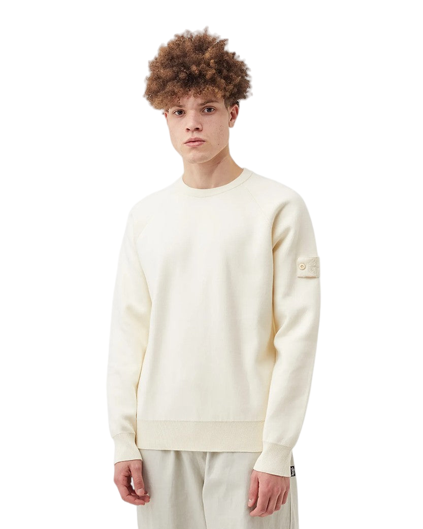 545FA Ghost Piece Soft Cotton Knit Sweater White SI0293-WT