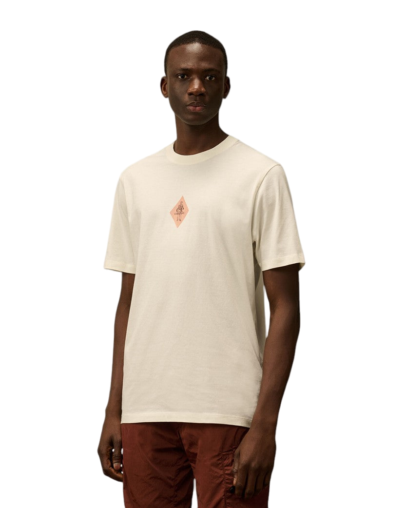 C.P. Company Jersey Front and Back Logo T-Shirt White