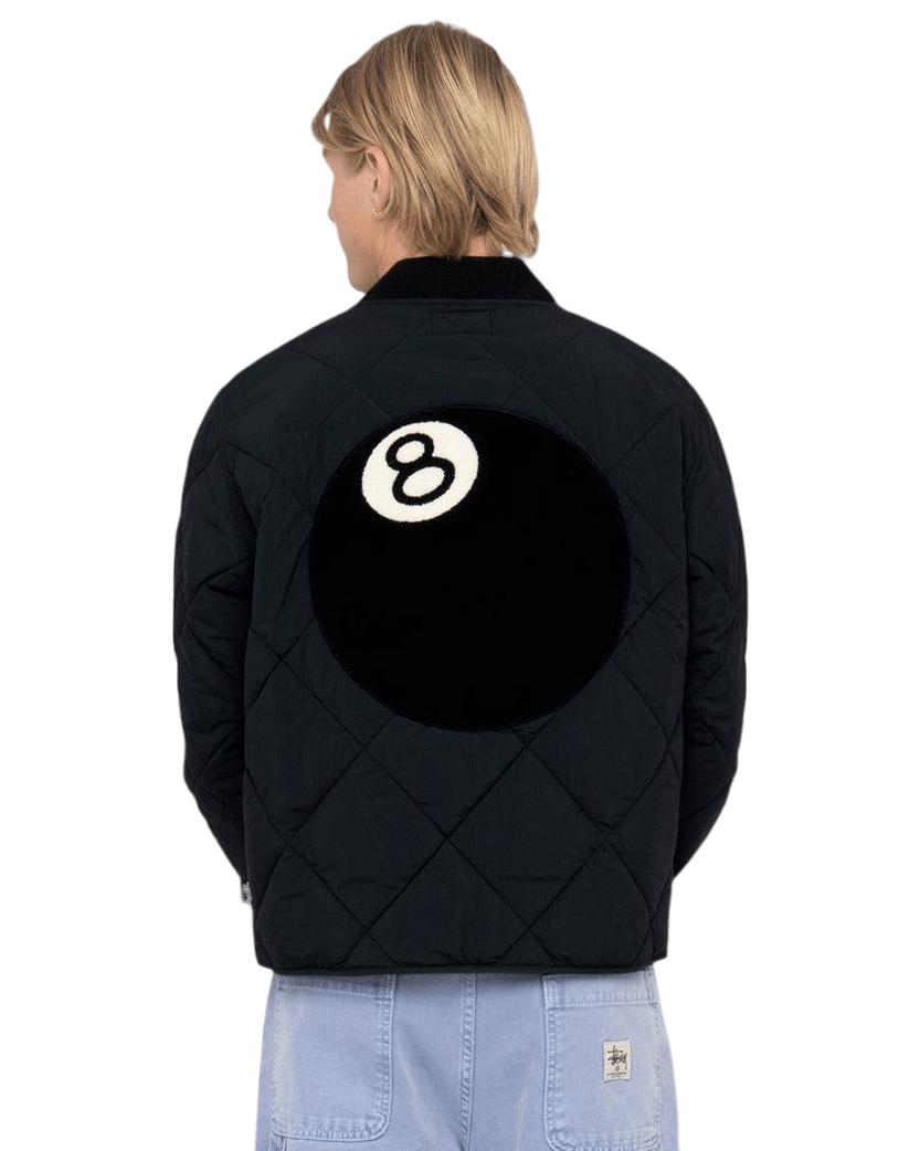 STUSSY 8 Ball Quilted Liner Jacket Black