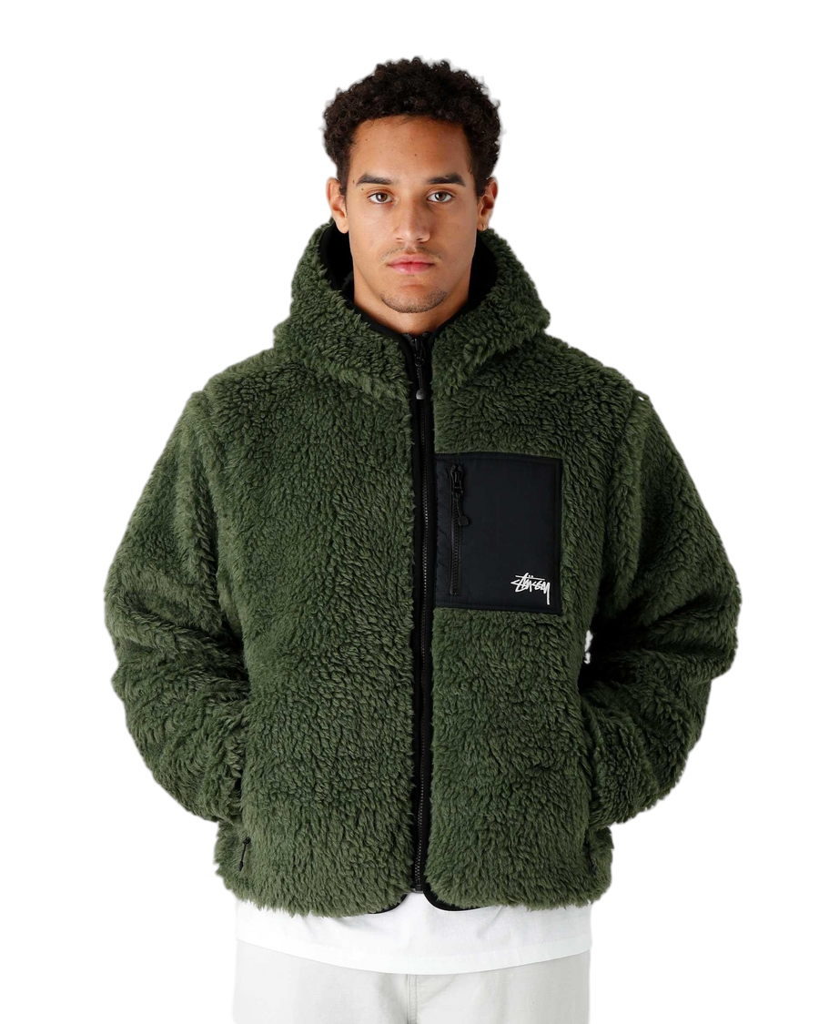 STUSSY Sherpa Jacket Olive