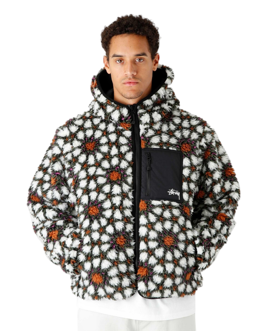 STUSSY Pattern Sherpa Jacket Natural