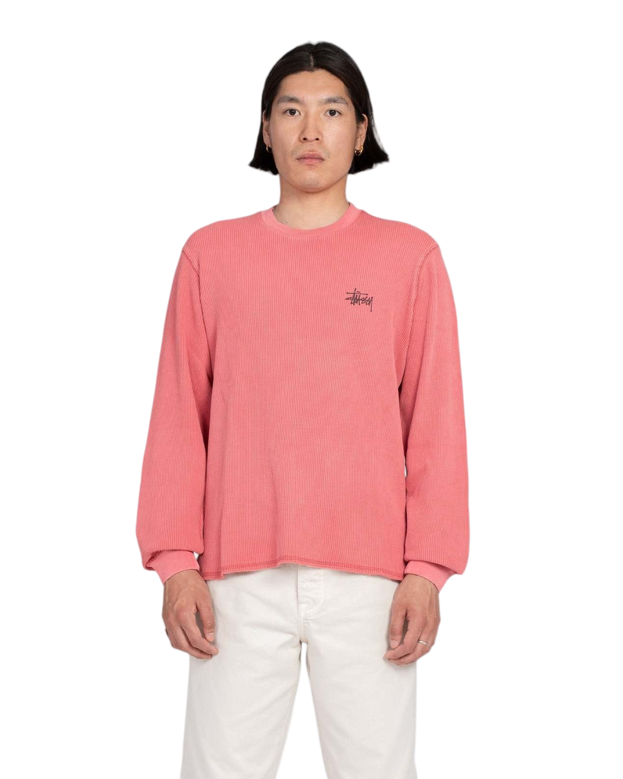 STUSSY Basic Stock Long Sleeve Thermal Pink