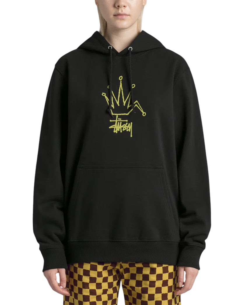 STUSSY Broken Crown Hoodie Black