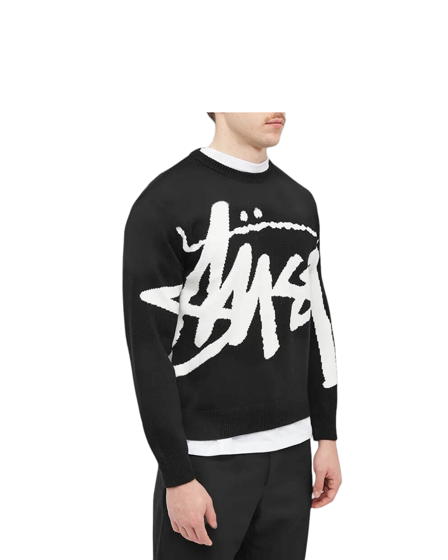 STUSSY Stock Sweater Black