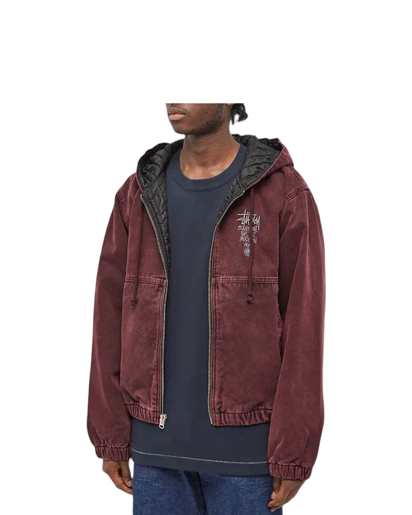 STUSSY Canvas Insulated Work Jacket Purple