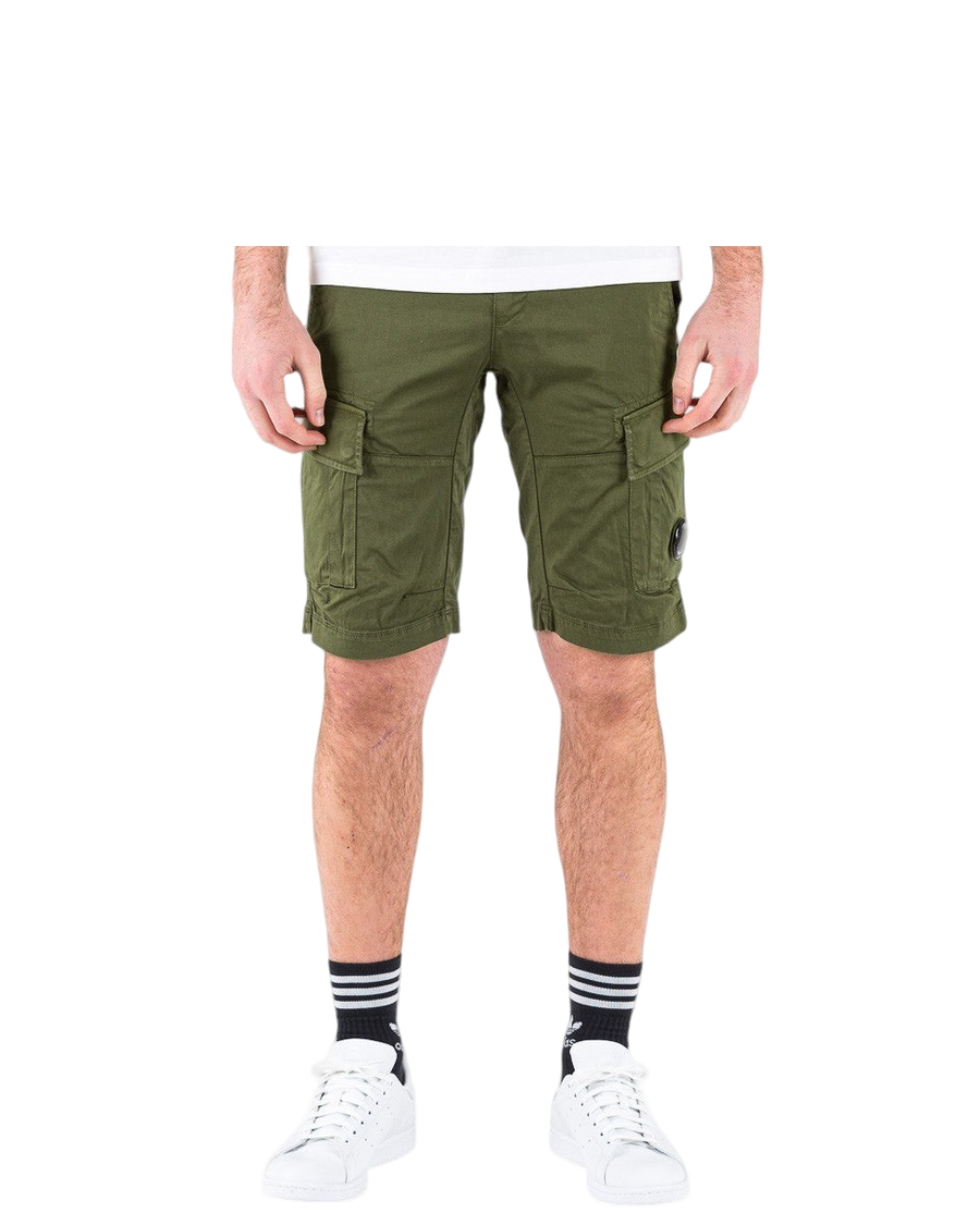C.P. Company Stretch Sateen Cargo Shorts Ivy Green