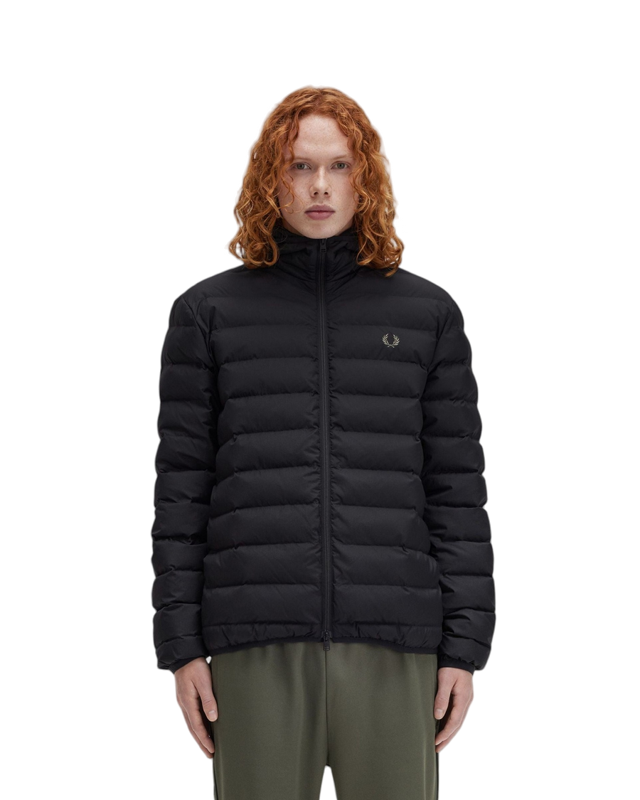 FRED PERRY Hooded Insulated Jacket Black